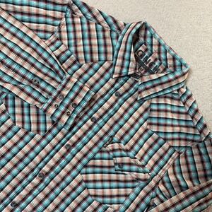 Cinch Shirt Men Medium Plaid Long Sleeve Pearl Snap Modern Fit Shirt
